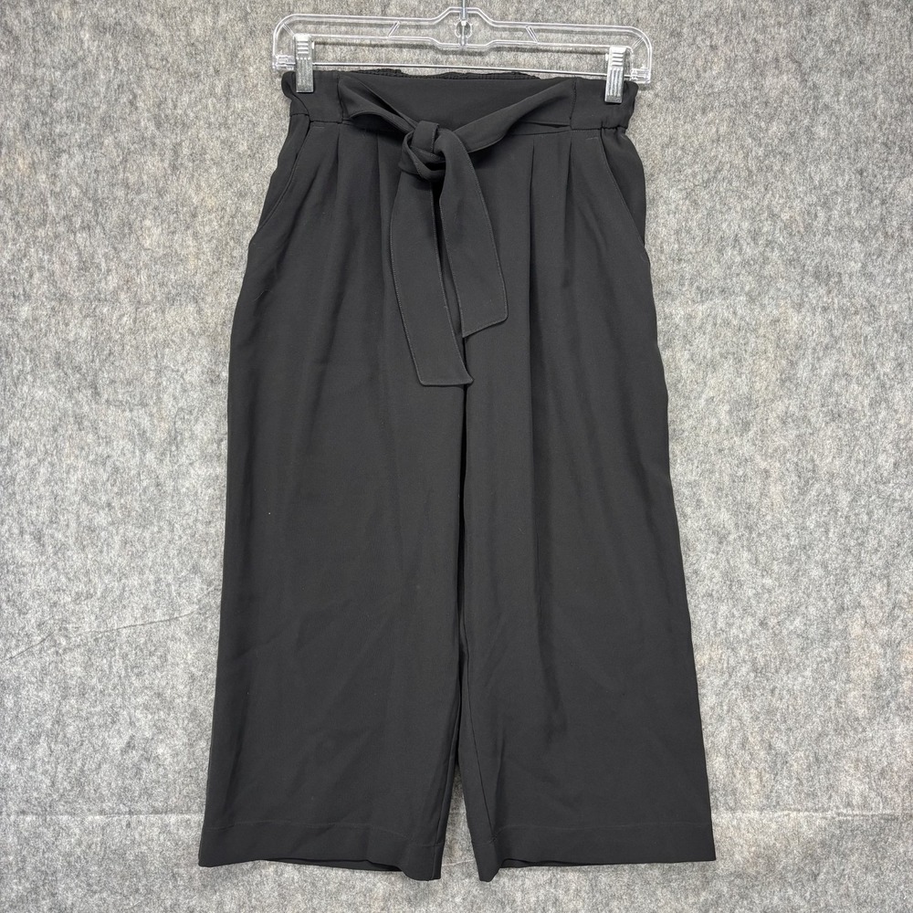 Lululemon Noir Crop Pants Women's‎ 4 Belted Flowy Office Work LW6AYAS